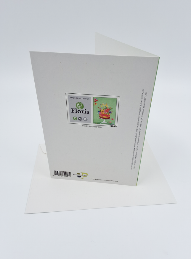 Wenskaart taart met kaarsen