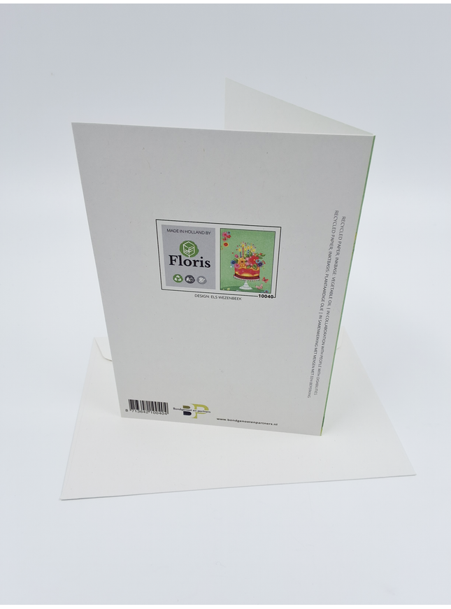 Wenskaart taart met kaarsen