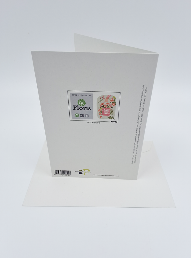 Wenskaart tas met bloemen