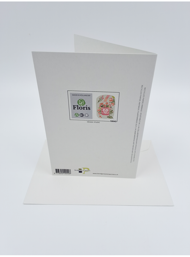 Wenskaart tas met bloemen