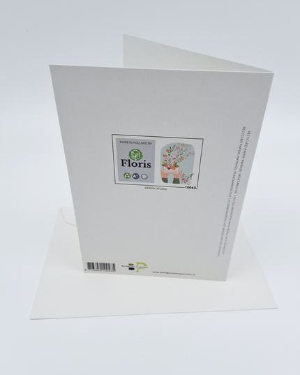 Wenskaart envelop met bloemen