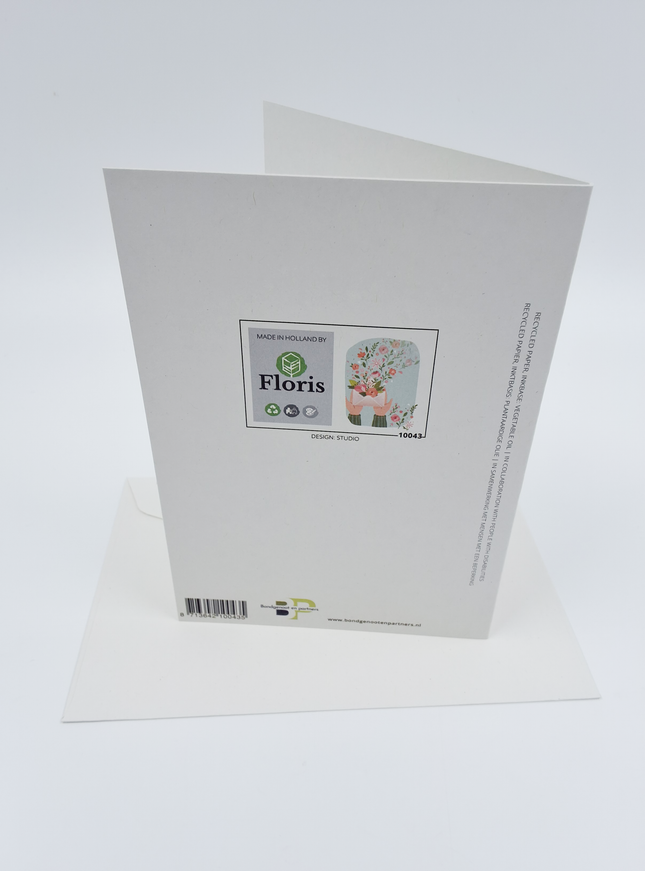 Wenskaart envelop met bloemen