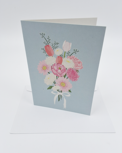 Wenskaart bosje bloemen