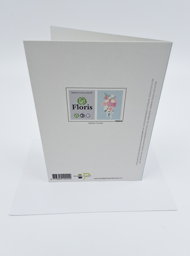 Wenskaart bosje bloemen