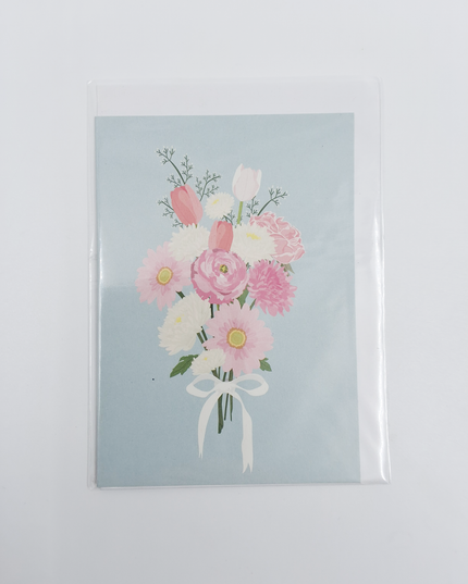 Wenskaart bosje bloemen