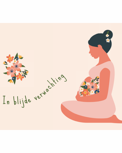 Wenskaart in blijde verwachting