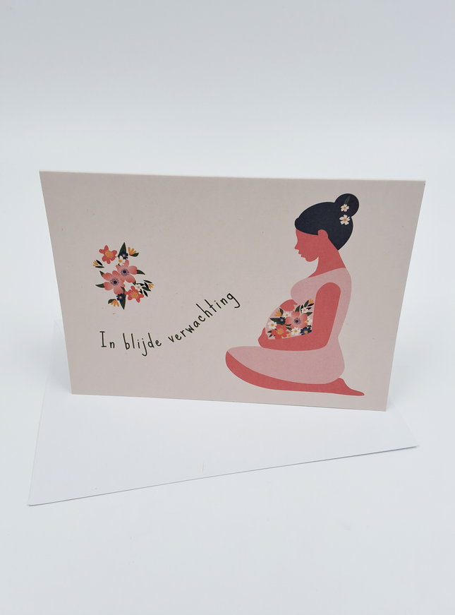 Wenskaart in blijde verwachting