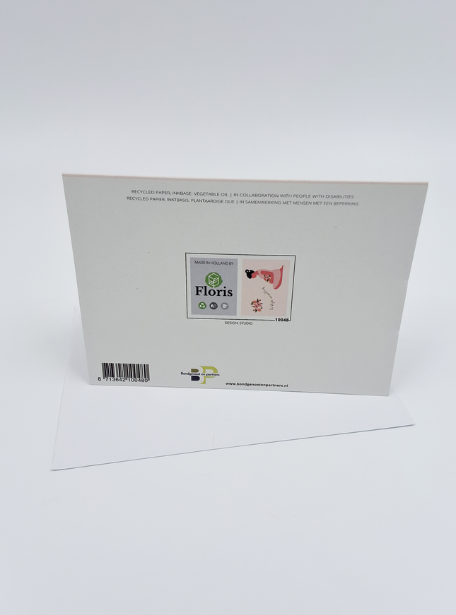 Wenskaart in blijde verwachting