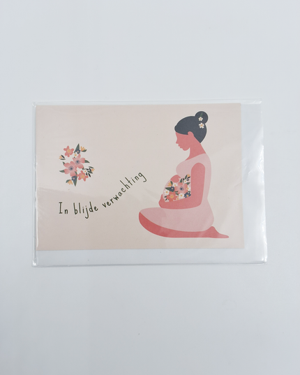 Wenskaart in blijde verwachting