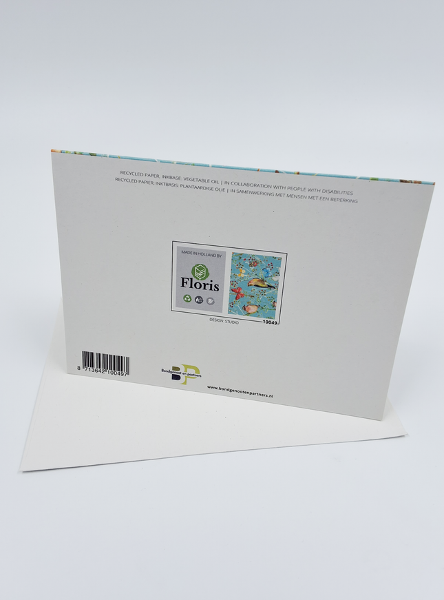 wenskaart vogels en vlinders