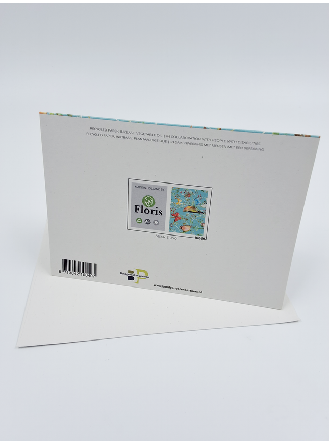 wenskaart vogels en vlinders