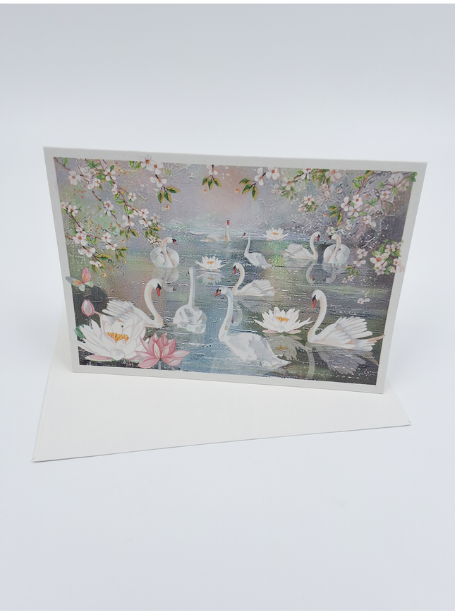 wenskaart zwanen
