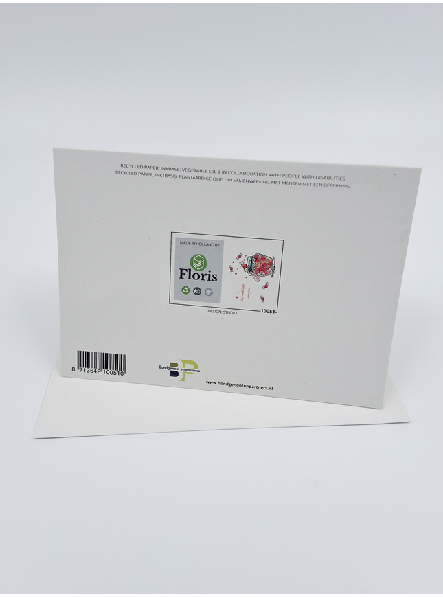 Greeting card jar of hearts