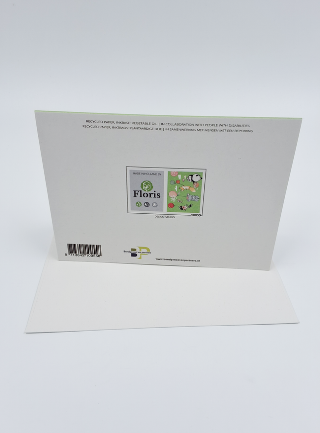 Wenskaart dieren met ballon