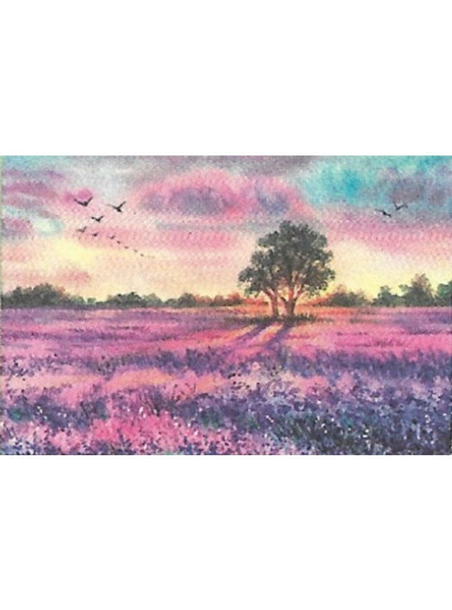 Purple heather greeting card