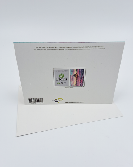 Wenskaart purperen heide