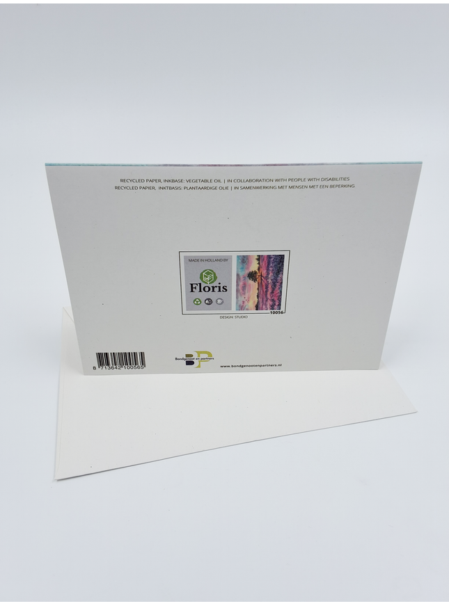 Purple heather greeting card