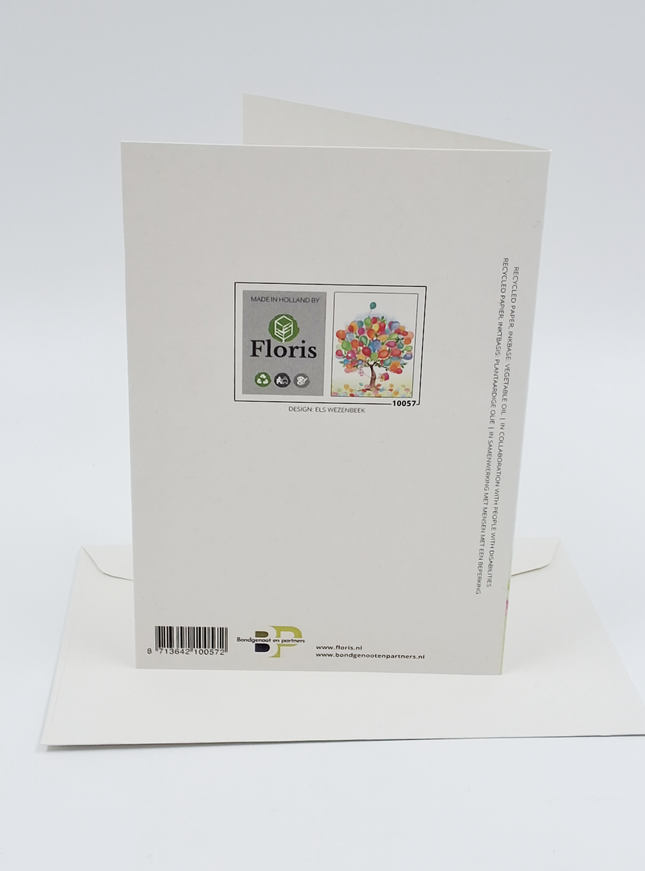 Wenskaart boom vol met ballonnen