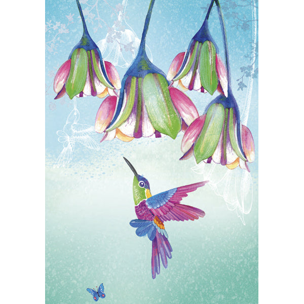 Wenskaart kolibri