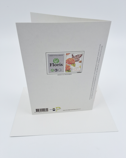 Wenskaart vlinder, met oprechte deelneming