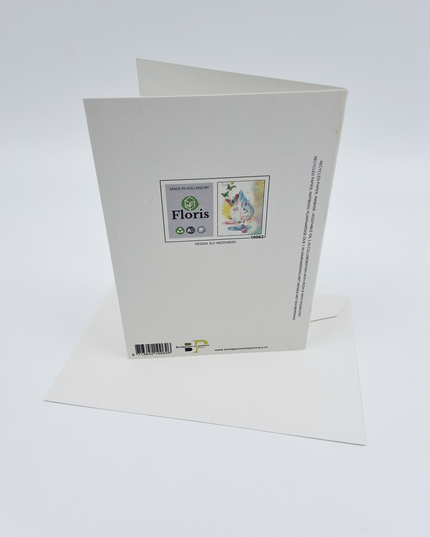 Wenskaart vlinders en een druppel