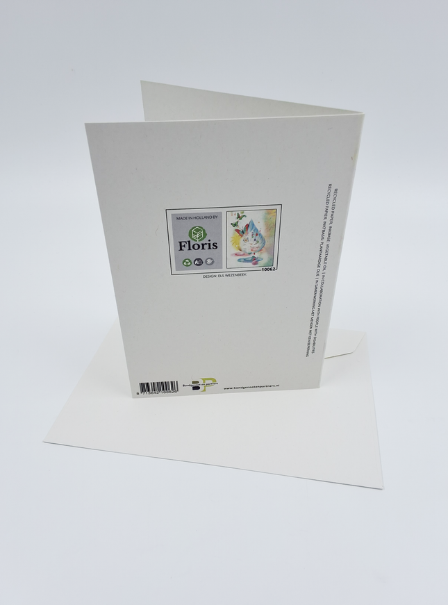 Wenskaart vlinders en een druppel