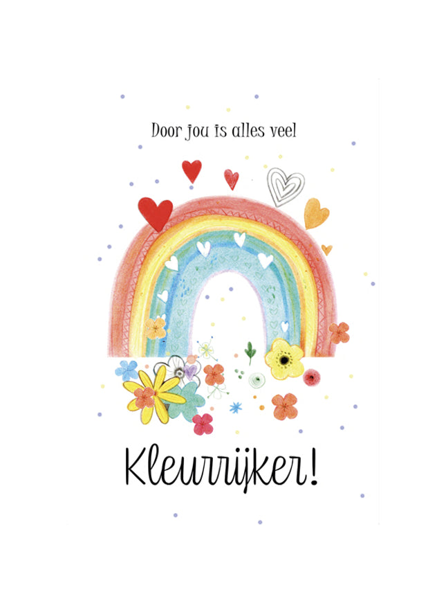 Greeting card rainbow, more colorful