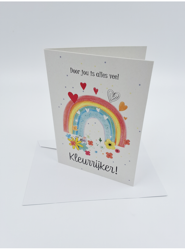 Greeting card rainbow, more colorful