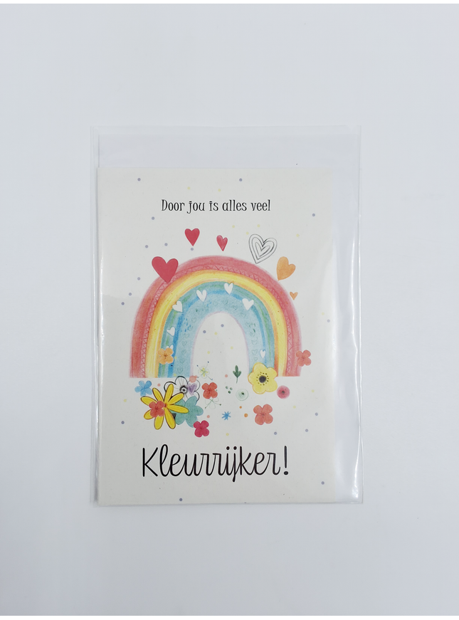 Greeting card rainbow, more colorful