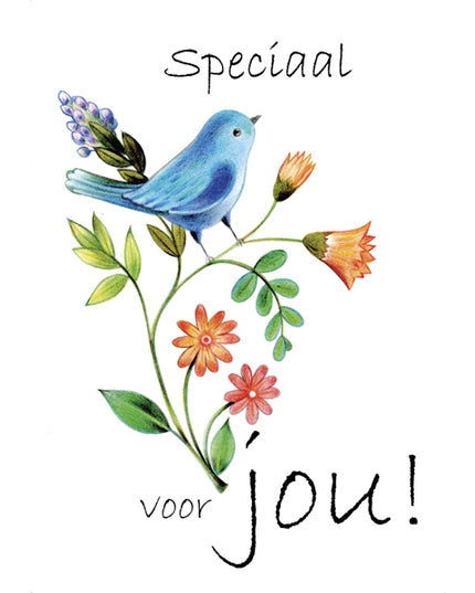 Wenskaart vogel, speciaal voor jou