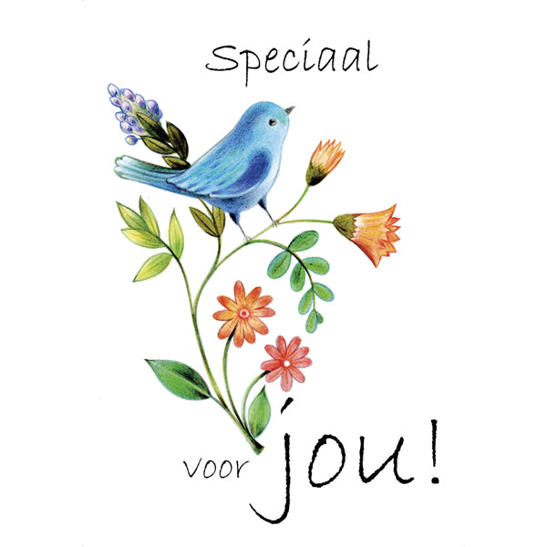 Wenskaart vogel, speciaal voor jou