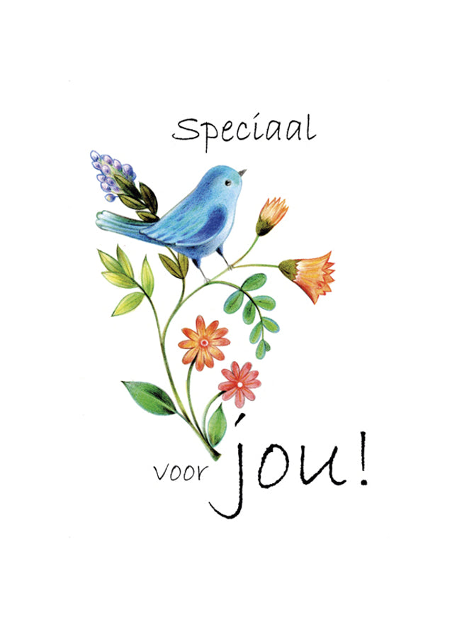 Wenskaart vogel, speciaal voor jou