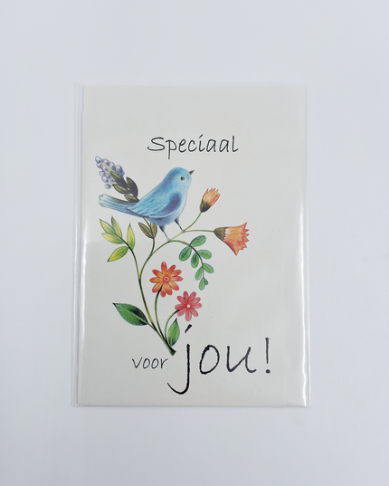 Wenskaart vogel, speciaal voor jou