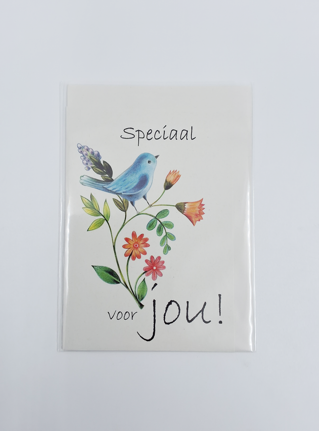 Wenskaart vogel, speciaal voor jou