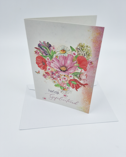 Wenskaart hartelijk gefeliciteerd