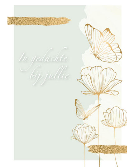 Wenskaart in gedachte bij jullie