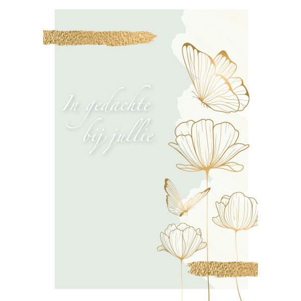 Wenskaart in gedachte bij jullie