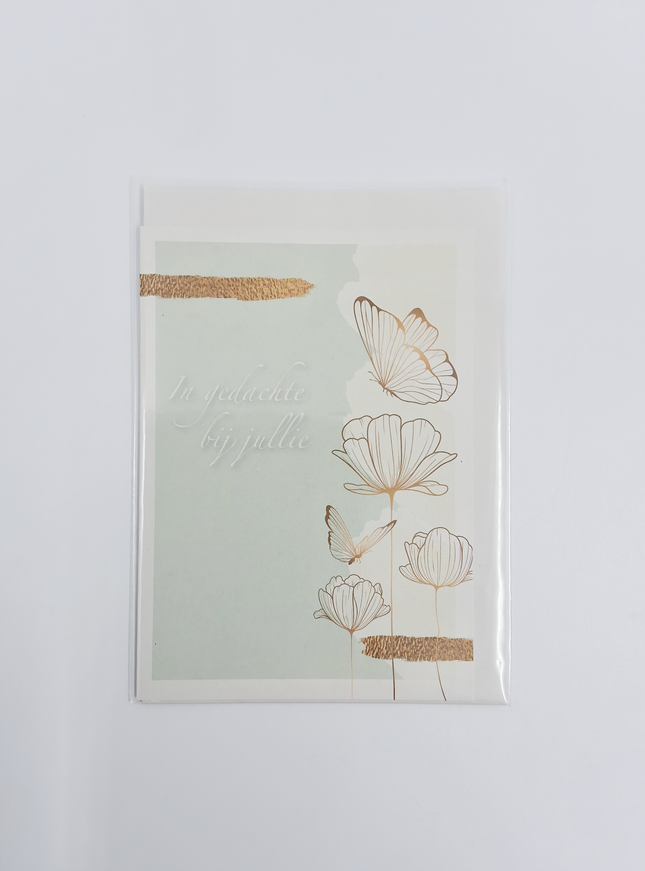 Wenskaart in gedachte bij jullie