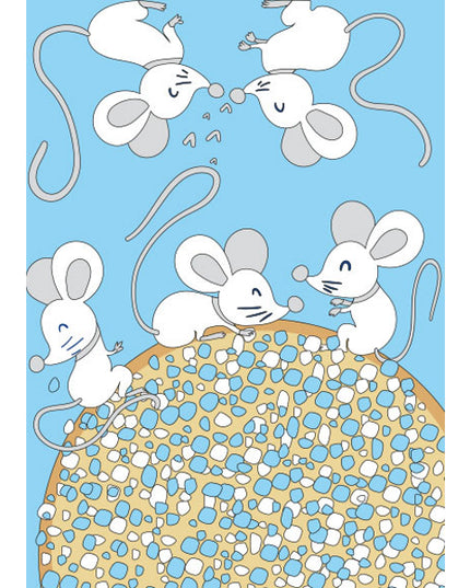 Wenskaart blauwe beschuit en muisjes