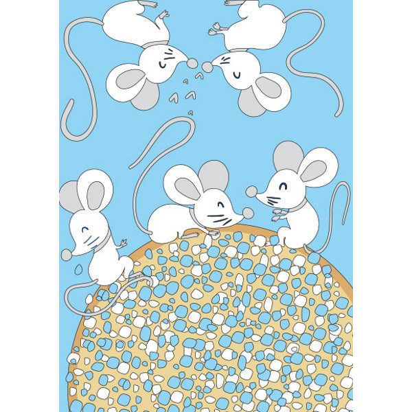 Wenskaart blauwe beschuit en muisjes