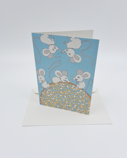 Wenskaart blauwe beschuit en muisjes