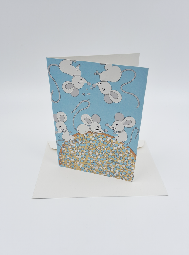Wenskaart blauwe beschuit en muisjes