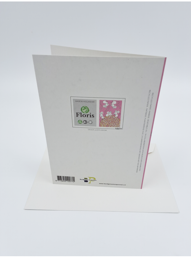 Greeting card pink rusk and mice