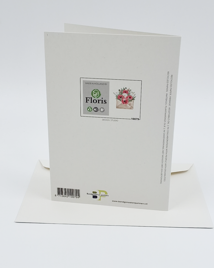 Wenskaart enveloppe met bloemen