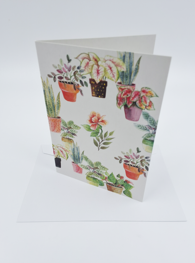 Wenskaart ring van planten