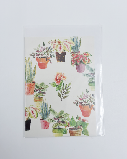 Wenskaart ring van planten