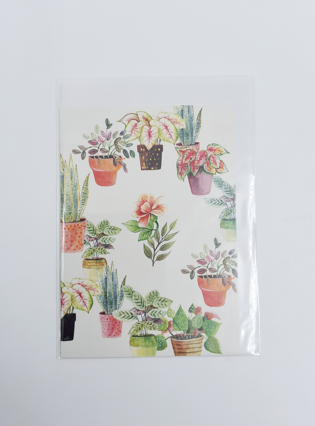 Wenskaart ring van planten