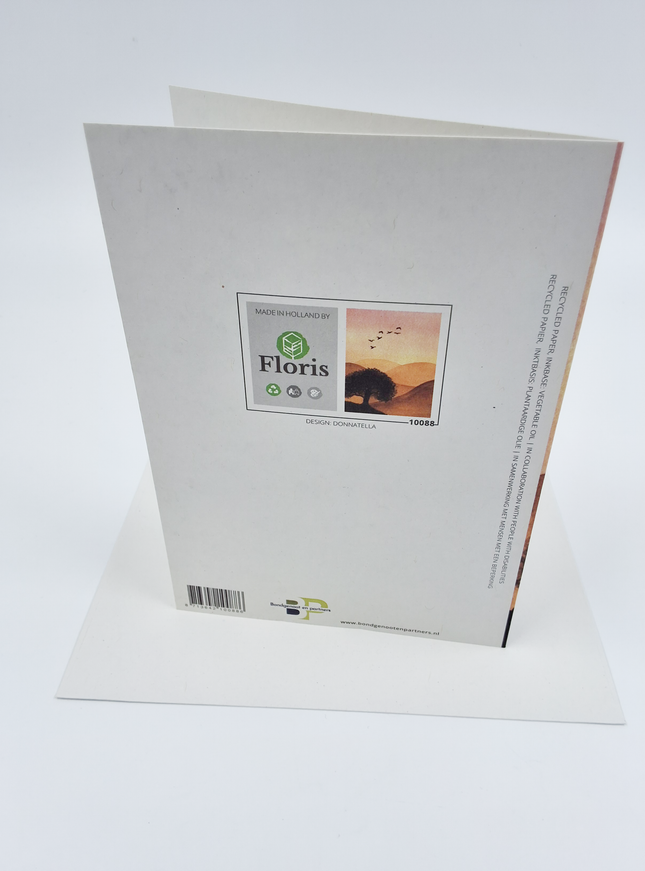 Wenskaart boom en vogels