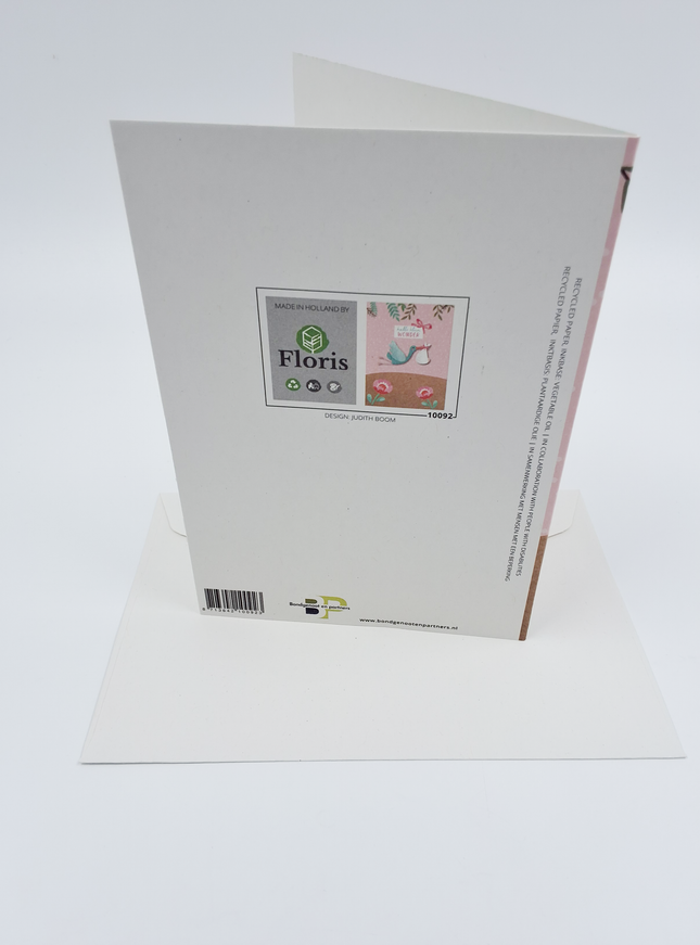 Wenskaart hallo klein wonder meisje