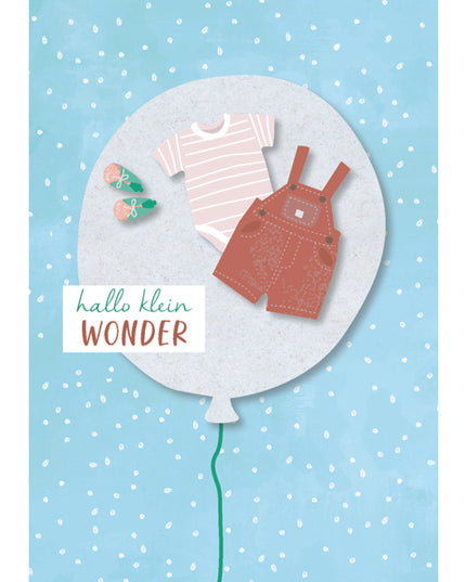 Wenskaart hallo klein wonder jongen